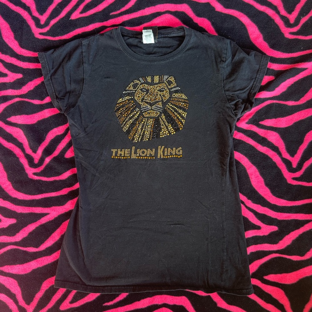 Y2K Bedazzled Lion King Baby Tee